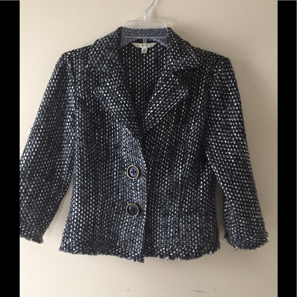 CAbi 3/4 sleeve length wool jacket